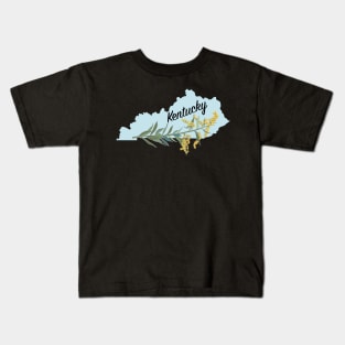 Kentucky Goldenrod State Flower Kids T-Shirt